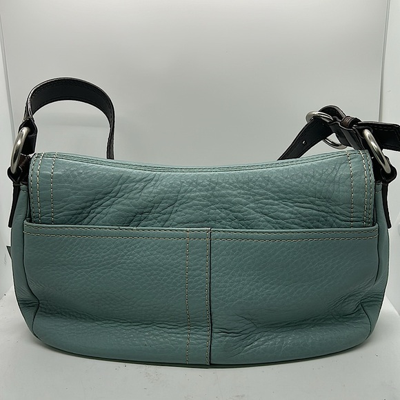 Coach Robin’s Egg Light Blue Pebbled Leather Hobo Bag Purse 🌸🌸 - Picture 2 of 13